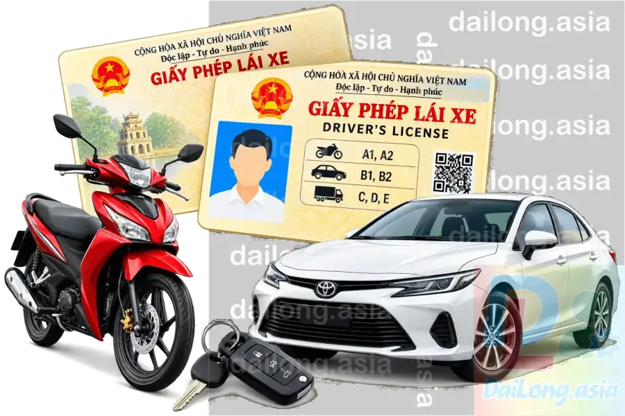 Bằng Lái Xe Oto Xe Máy Giấy Phép Lái Xe PNG - Car and Motorcycle Driver's License
