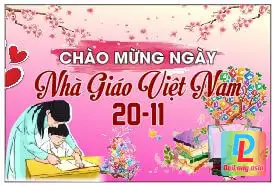 Băng Rôn Back Drop Background Ngày Nhà Giáo Việt Nam 20-11 Vector