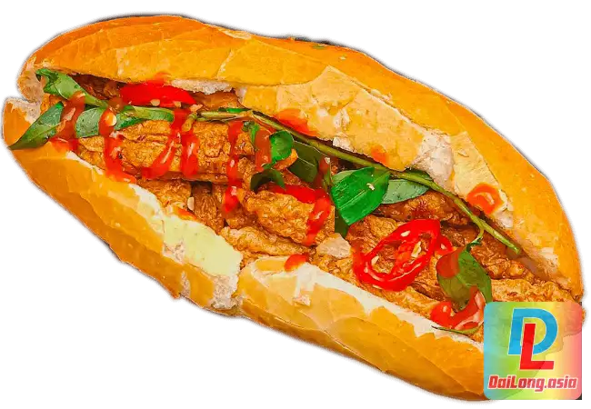 Bánh Mì Chả Cá PNG - Fish Cake Bread