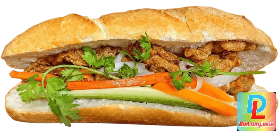 Bánh Mì Chả Cá PNG Nha Trang - Grilled Chopped Fish Bread