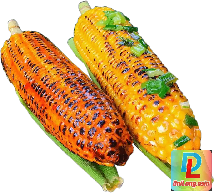 Bắp Nướng Mỡ Hành PNG Grilled Corn With Onion Grease