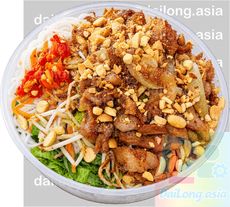 Bún Thịt Xào 01 PNG - Vietnamese Pork Noodle Salad