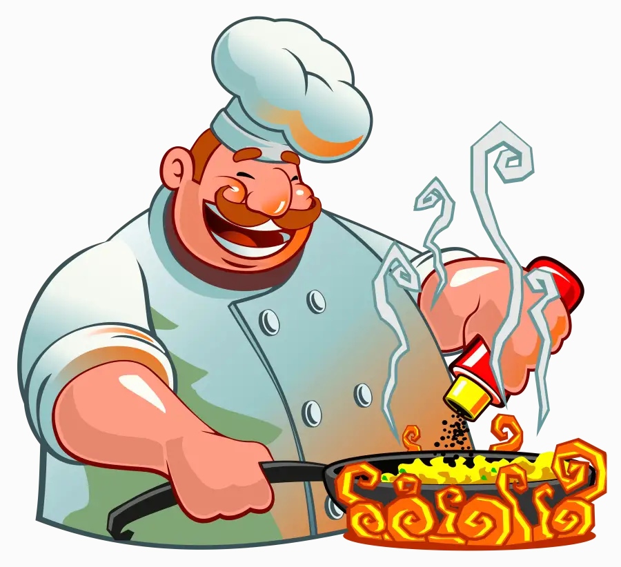 Đầu Bếp Nam 01 Đang Nấu Ăn Vector Design - Male Chef Cooking