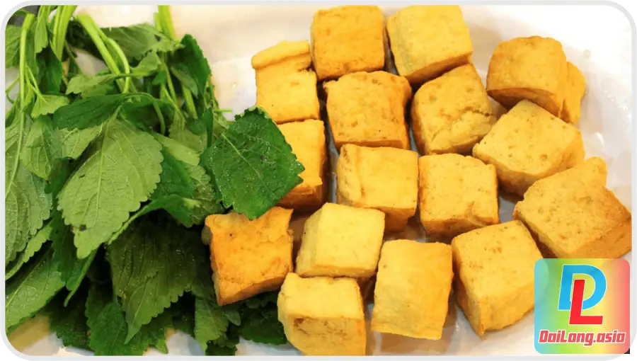 Đậu Hũ Chiên Giòn Lá Canh Giới - Ảnh Bo Góc Tròn Mềm Mại