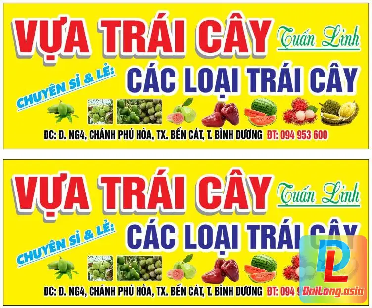 File Corel thiết kế Vựa Trái Cây tham khảo - banner vựa trái cây