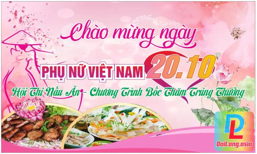 File Vector Ngày Phụ Nữ Việt Nam - Hội Thi Tổ Chức Nấu Ăn 20.10