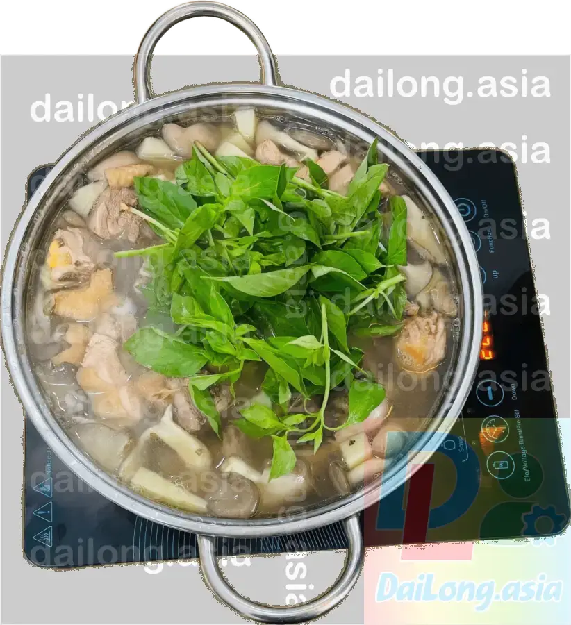 Lẩu Gà Lá Giang PNG - Chicken Hotpot with Sour-Soup Creeper