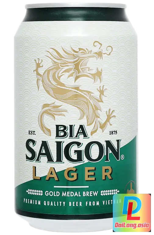 Lon Bia Sài Gòn Xanh PNG - Tách Nền - Green Saigon Beer Can
