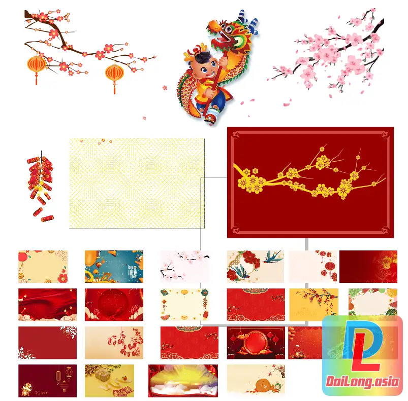 Tổng hợp một số mẫu thiết kế tất niên - Background end of year Google Drive Vector